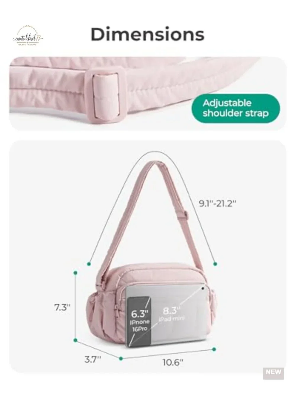 Anti Theft Crossbody Bag with RFID Blocking, Quilted Puffy Travel Purse